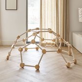 Klimrek Kinderen - Koepelvormige, stevige Klimboog - Montessori Speelgoed - Verbetert Coördinatie & Balans - 100 % Duurzaam Bamboe - Naturel & Wit