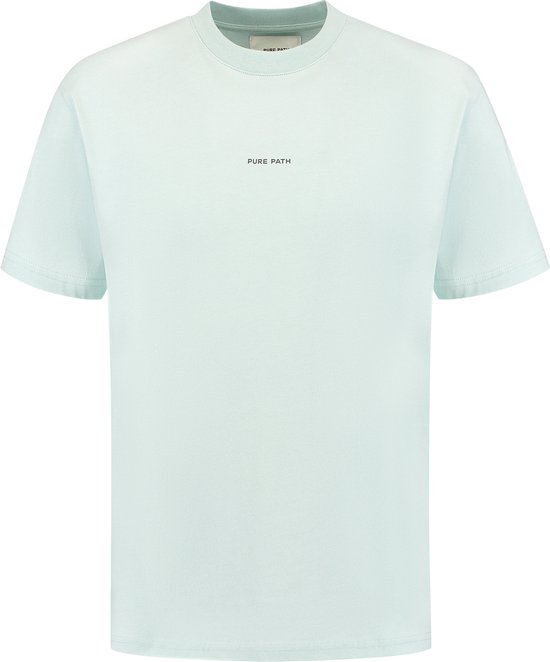Pure Path T-shirt Tshirt With Front And Back Print 24010118 14 Mint Mannen