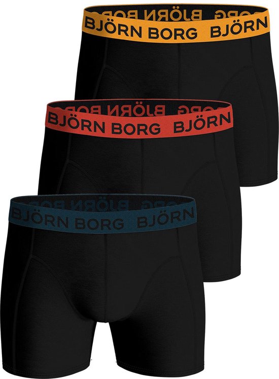 Bjorn Borg 3-Pack heren boxershort - Cotton Strech - Zwart - Zwart .