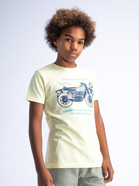 Petrol Industries - Jongens Artwork T-shirt Swell - Geel - Maat 140