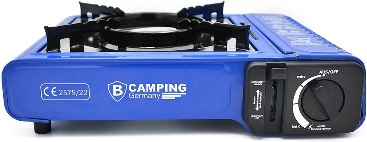 Camping - kookpit/kookstel - incl. draagtas - blauw - 145 kg