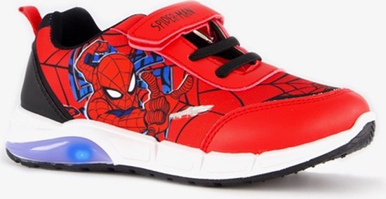 Spider-Man jongens sneakers rood met lichtjes - Maat 33