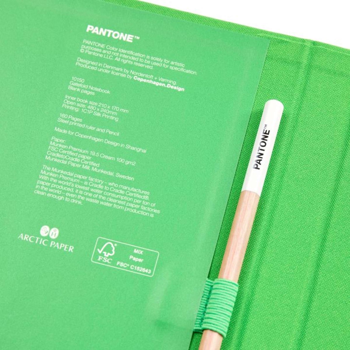 Copenhagen Design - Notitieboek Gelinieerd met Potlood - Green 2422 - Papier - Groen
