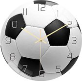HomeBerg Voetbal Klok - Wandklok - Tijd - Voetbalkamer - Sport - Bal - Jongens & Meiden - 30 cm