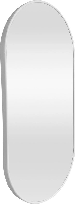 In And OutdoorMatch Spiegel Fira - Hangspiegel - 40x80cm - Mat Wit - Passpiegel - Elegant Design