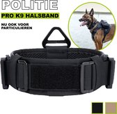 Always Prepared © Pro K9 Halsband Hond - Hals 35-75 CM - Hondenhalsband - geschikt voor iedere hondenriem - voor middel en grote honden - Best getest 2023 - 450KG Anti trek test - One Size Zwart