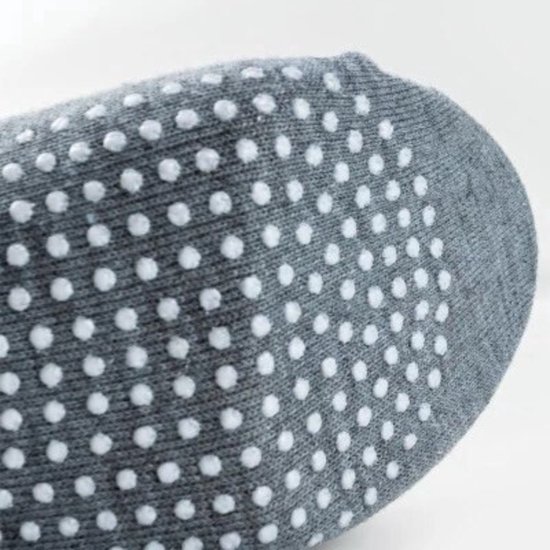 *** 2 paar Antislip Yoga-sokken(35 t/m 40) - Dichte Tenen, grijs- Goede grip - van Heble® *** van Heble® — afbeelding 3