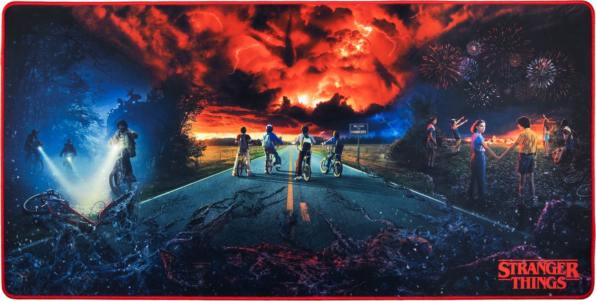 Stranger Things - XXL muismat - 90cm x 47cm - ideaal voor thuiswerken en gaming