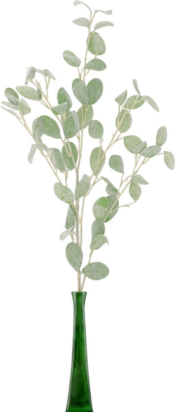 DK Design Fleur artificielle Branche d'eucalyptus Real Touch - 3x - 90 cm - vert clair - tige libre - Fleurs artificielles en soie