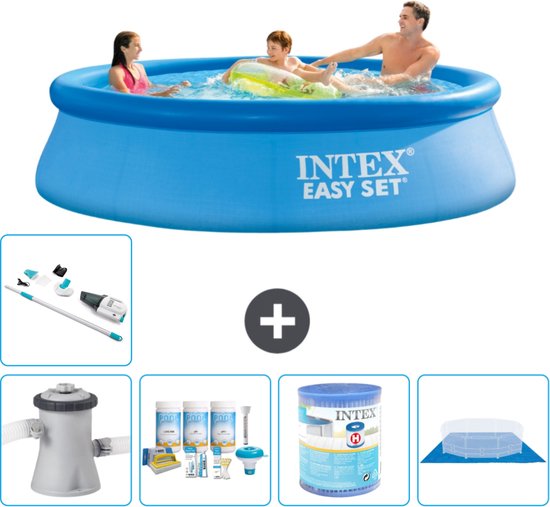 Intex 28120NP Easy Set Zwembad, 305 cm x 76cm Rond Blauw