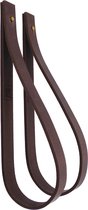NOOBLU Ophanglus SLING 2,5 cm - Gold Edition - Maat: S - 40 cm, Kleur: Chocolate brown
