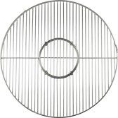 Valhal Outdoor RVS grillrooster - diameter 70cm - opstaande rand, uitneembaar middenstuk - VH.GRILL70
