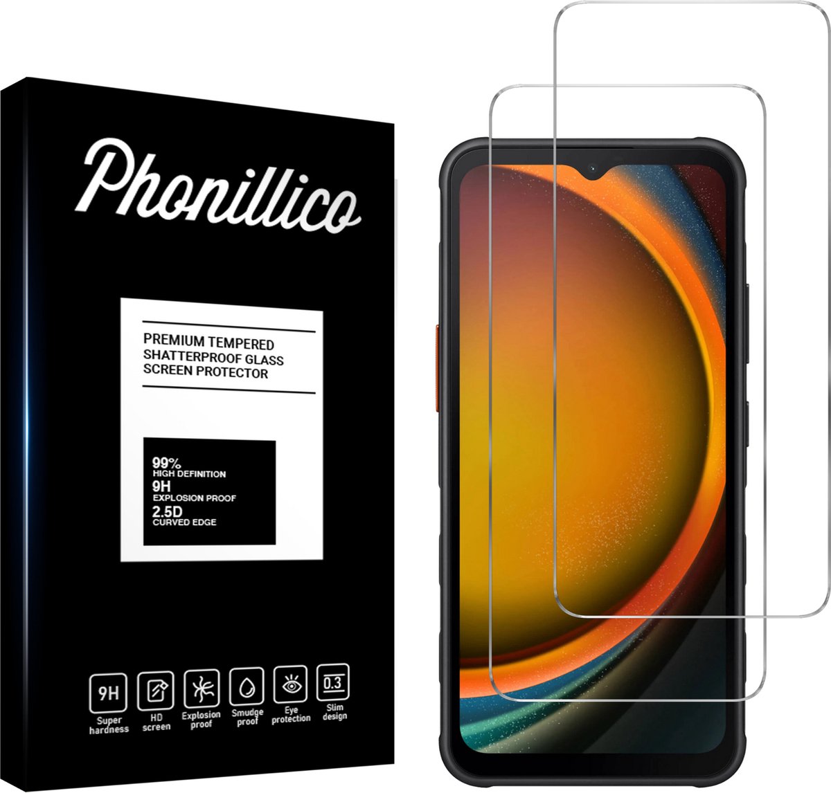 Screenprotector voor Samsung Galaxy XCover 7 - 2 stuks Beschermglas van glas Transparante glazen schermbeschermfolie