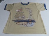 T shirt - Korte mouw - Jongens - Beige , blauw - Cap sud - Snoopy - 6 jaar 116