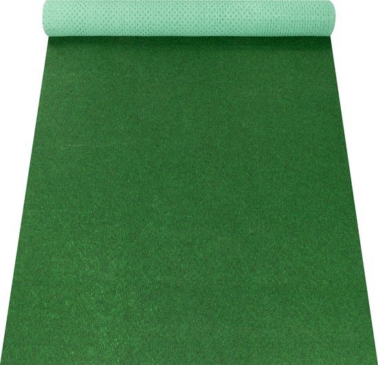 Tapiso Kunstgras Pemba Tapis de Gazon Vert 1 cm Balcon Terrasse Jardin Taille - 200x1450