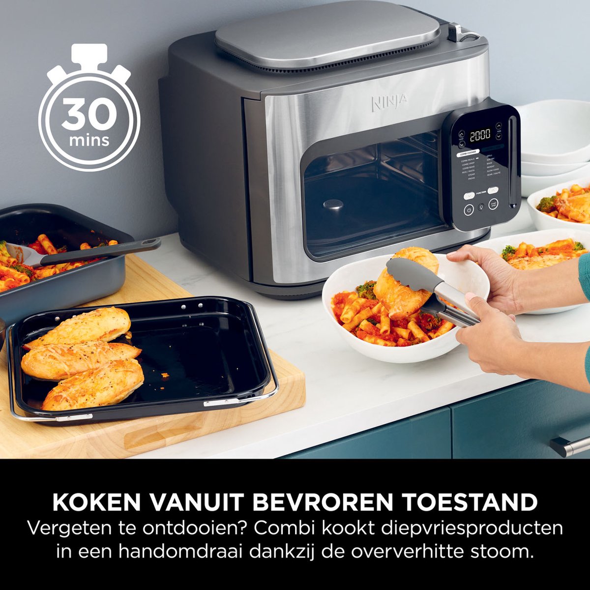 Ninja Combi 12-in-1 Multicooker 12,5L met Airfryer, Oven, Stoomfunctie en Snelle Gezinsmaaltijden - Afbeelding 5
