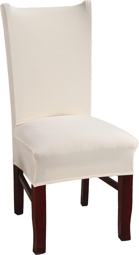 Stoelhoezen met rugleuning 6 stuks elastische stoelhoezen voor eetkamerstoelen afneembare overtrek stoelhoezen met rugleuning beschermhoes voor stoelen