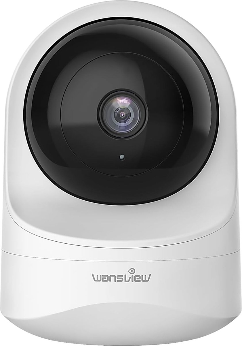 Bewakingscamera voor binnen WLAN IP-camera 2K voor baby's huisdieren met privacygebied 2-weg audio 24 GHz wifi compatibel met Alexa Q6