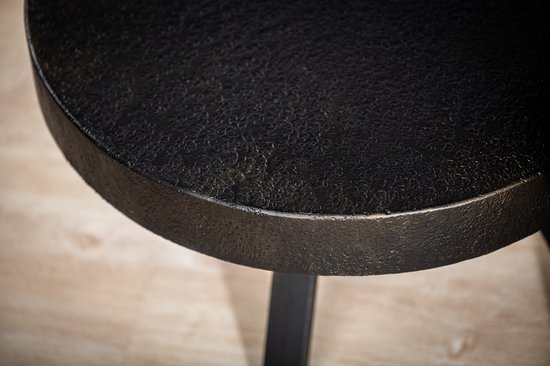 Table basse M2-meubels | Noir rond | 74x74x43cm