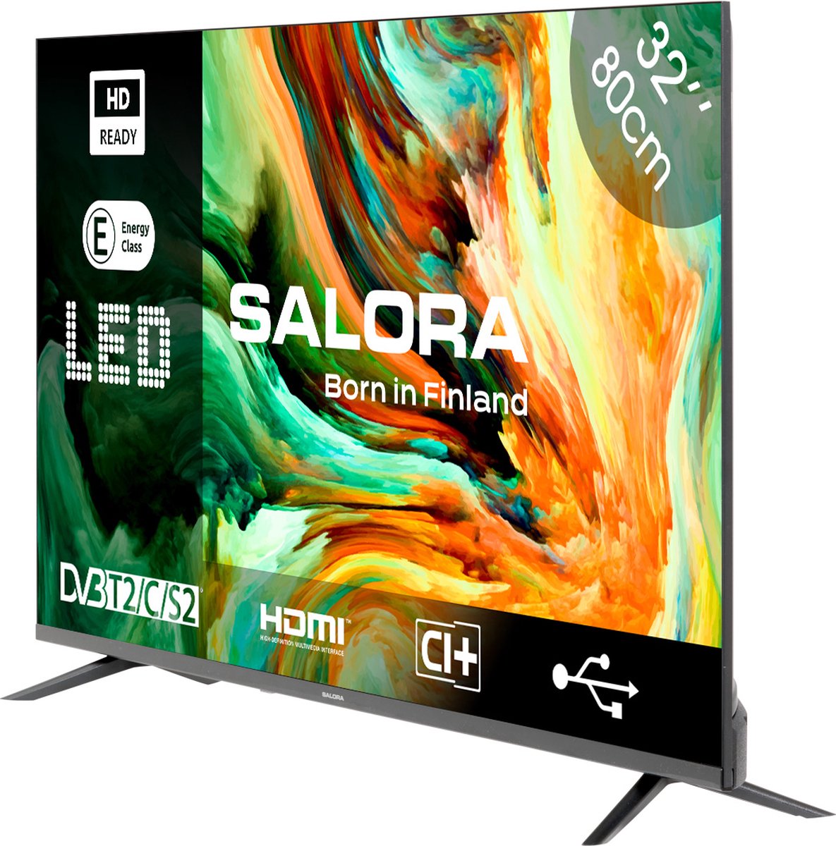 Salora LEDTV32 32 Inch HD LED TV Zwart - afbeelding 3