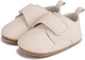 Chaussures bébé - Chaussons premières marches - Cuir PU - Taille 20-21 - 13cm - Beige