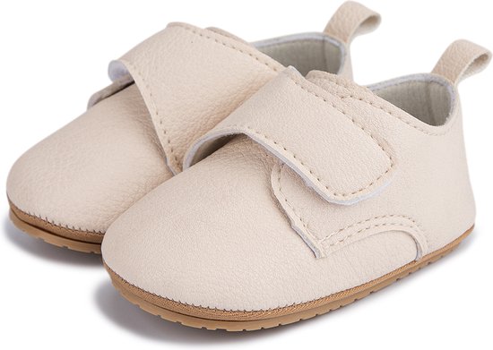 Foto: Babyschoentjes eerste loopschoentjes pu leer maat 20 13cm beige