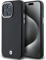 BMW Signature Wrapped Metal Back Case (MagSafe Compatible) - Geschikt voor Apple iPhone 15 Pro Max (6.7") - Zwart