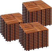 STILISTA Tuintegels - Terrastegels - Vlondertegels - 30 x 30 cm - 33 stuks - 3 m2 -Mozaiek - Acacia Hout FSC 100%