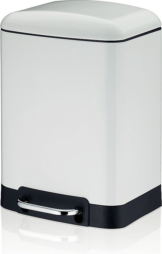 Afvalemmer RVS Wit, 6 L - Kela | Davino