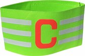 Aanvoerdersband STRIPE - elastisch verstelbaar - neon groen