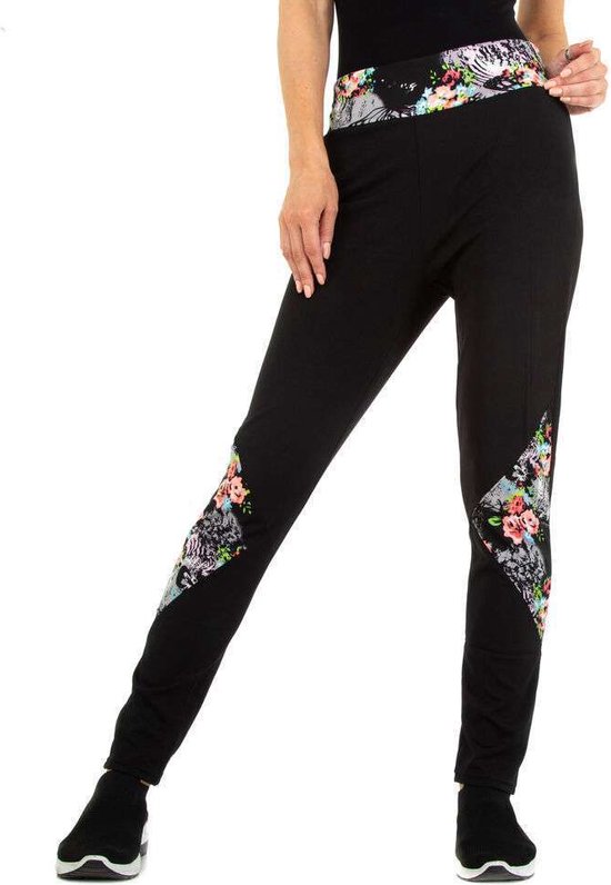 Holala sportbroek zwart lila S/M