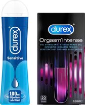Durex Lubrifiants Play Sensitive 100 ml + Gel Stimulant Durex - Orgasme Intense 10 ml