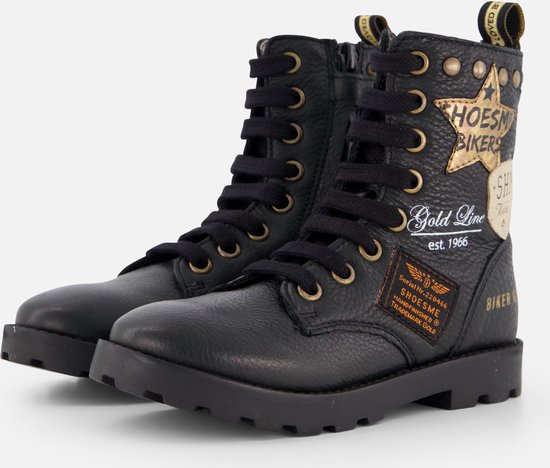 Shoesme Veterboots zwart Leer - Dames - Maat 30