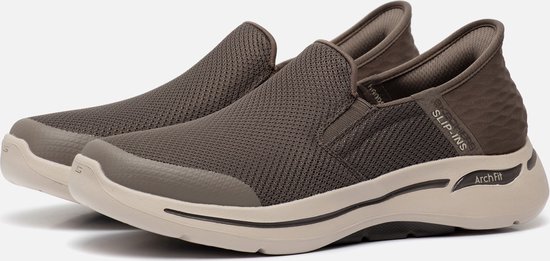 Chaussure à enfiler Skechers Go Walk Arch Fit pour hommes - Taupe - Taille 46