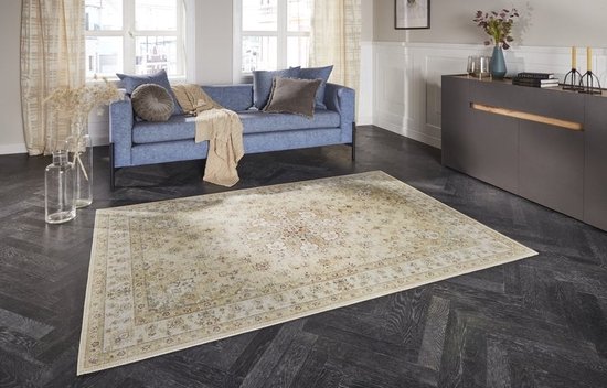 Flycarpets Elle Decoration - Klassieke Vloerkleed - Nain - Geel - 80x200 cm