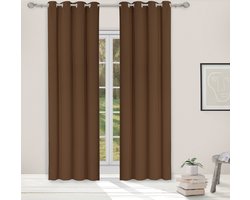 Light Guard - gordijn - kant en klaar - verduisterend - isolerend - espresso - 140x280cm