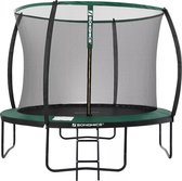 In And OutdoorMatch Trampoline Albina - Met veiligheidsnet & ladder - 305 cm groen - Rond - Tot 150 kg belasting selecteren