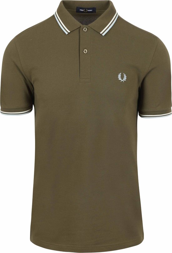 Fred Perry - Polo M3600 Donkergroen V25 - Slim-fit - Heren Poloshirt Maat L