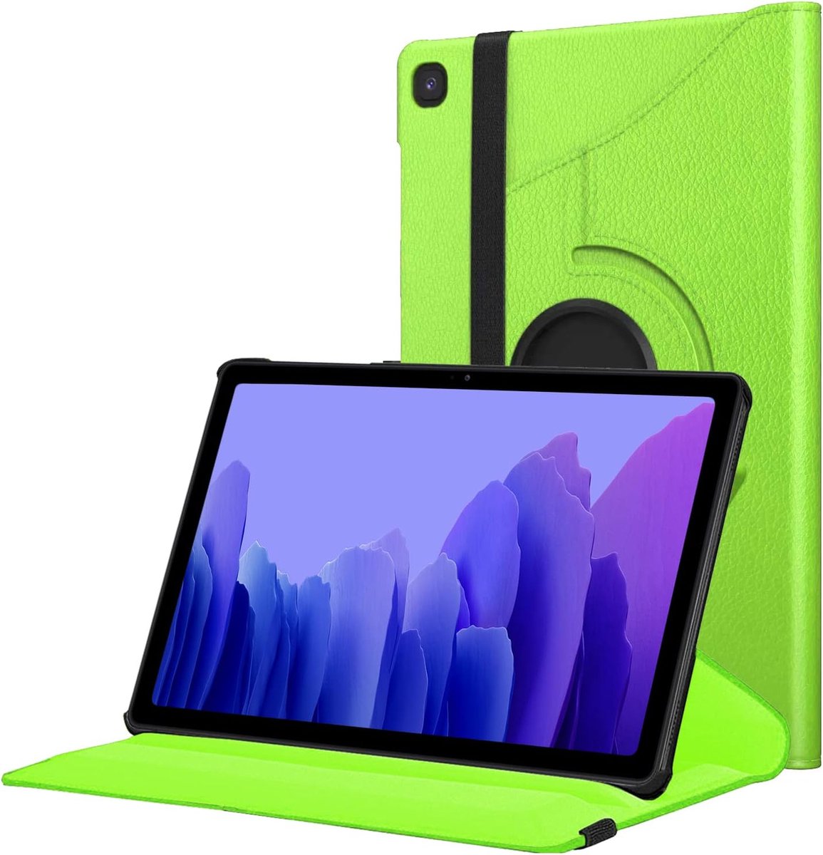 Tablethoes Geschikt voor: Samsung Galaxy Tab A7 Lite Multi Stand Case - 360 Draaibaar Tablet hoesje - Groen