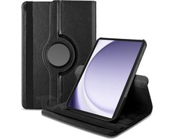Book Cover Geschikt voor: Samsung Galaxy Tab A9 8.7 inch 2023 & Tab A11 (Model: SM-X110 / SM-X115 / SM-X117) Draaibaar Hoesje - Multi stand Case - Zwart
