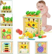 Speelgoed voor baby's 1 jaar – activiteitskubus voor baby's – activiteits- en ontwikkelingsspeelgoed kinderen 1 2 jaar – educatief spel tafel activiteit baby – speelgoed Montessori cadeau voor
