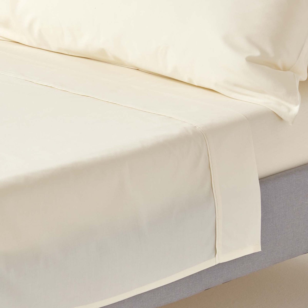 Homescapes Laken 240x280 cm – Crème – 100% Egyptisch Perkal Katoen – 200 Draaddichtheid