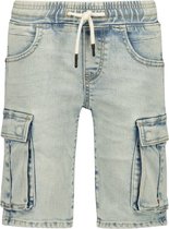 Vingino -Jongens jeans broek kort-Cecario-Light vintage-Blauw