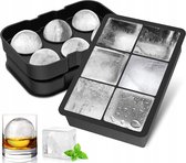 Diamant Ijsblokjesvorm met Deksel - 2 Stuks - Ijsblokjesmaker - Silicone Ijsvormpjes - ijsblokjes - Whiskey Gin en Cocktails - Ice Ball Maker - Siliconen Dienblad met deksel