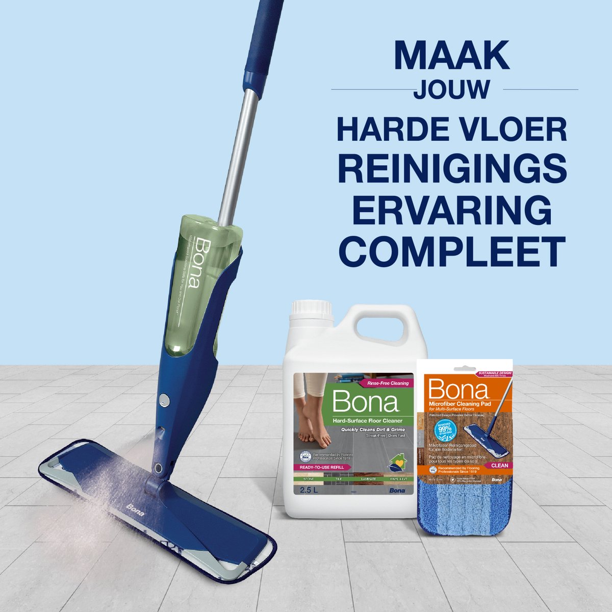 Bona Premium Spray Mop met extra pad en 850 ml patroon thumbnail 4