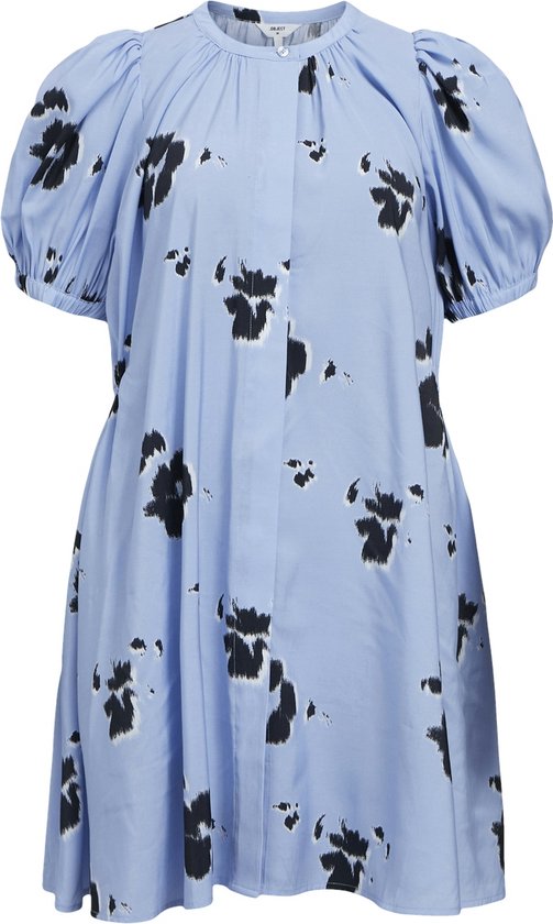 Object Objjenni 3/4 Shirt Dress Jurken Dames - Kleedje - Rok - Jurk - Blauw - Maat 38