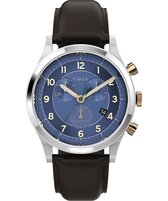 Timex Traditional Chrono TW2V28600 Horloge - Leer - Bruin - Ø 42 mm