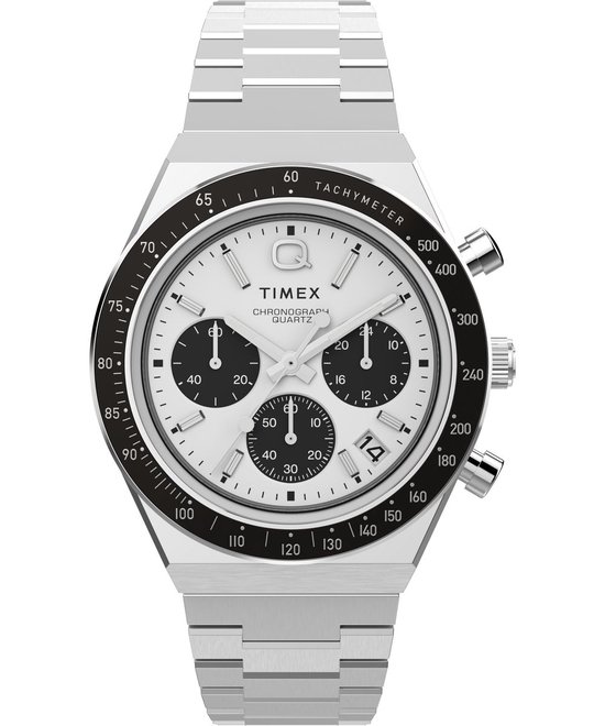 Timex Q Diver Chrono TW2W53300 Horloge - Staal - Zilverkleurig - Ø 40 mm