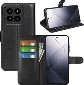 Xiaomi 14 Hoesje - MobyDefend Kunstleren Wallet Book Case (Sluiting Voorkant) - Zwart - GSM Hoesje - Telefoonhoesje Geschikt Voor Xiaomi 14