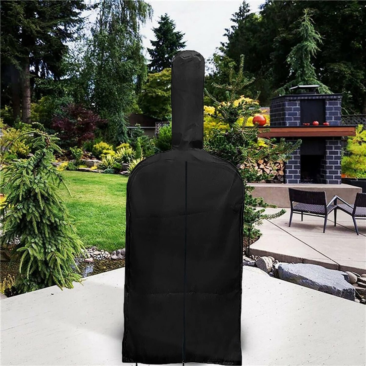 Housse Imperméable Et Coupe-vent Pour Four à Pizza à Gaz Cozze 90347 43,2 Cm - Tissu Oxford 420D - Avec Sangles Réglables